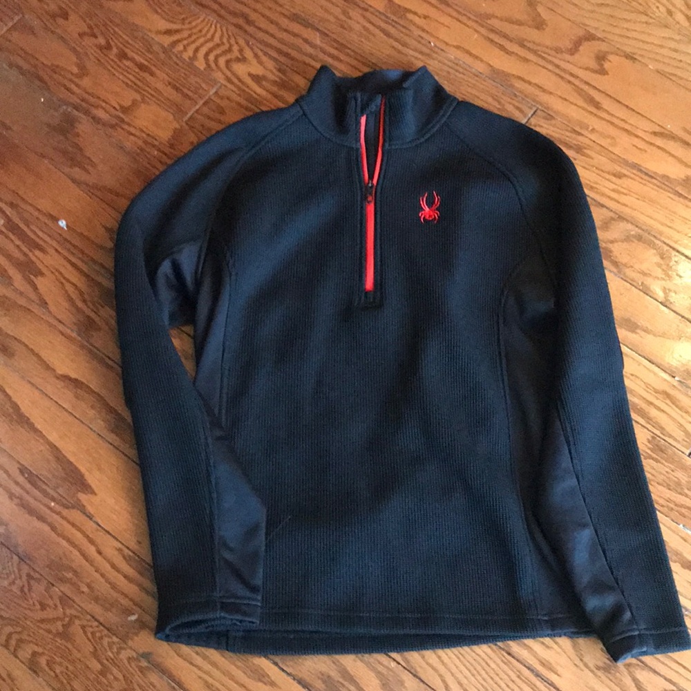 NWOT Men’s Med Black Spyder  1/4 Zip Pullover 👍